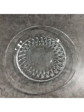 Val St. Lambert Imperial Crystal Bread Salad Plate With Diamond Pattern 7.5"